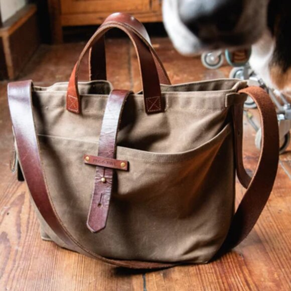 peg & awl tote mushroom truffle brown cottagecore blokecore - Picture 1 of 6